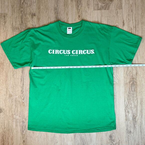 Fruit Of The Loom Circus Circus Las Vegas Graphic T-Shirt Green XL Nevada - Picture 4 of 5